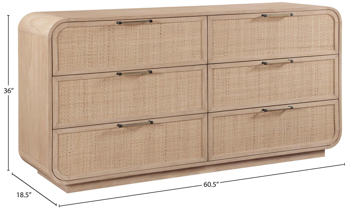 Windsor Natural Cane And Solid Wood Dresser