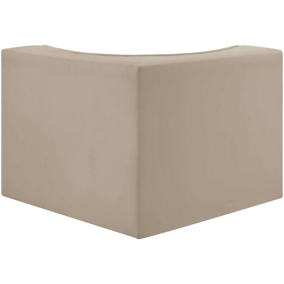 Rummi Beige Velvet Performance Fabric Upholstered Modular Chair
