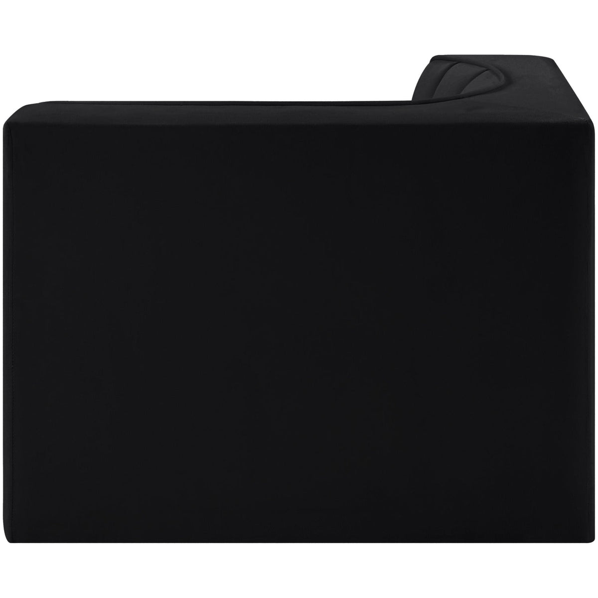 Rummi Black Velvet Performance Fabric Upholstered Modular Chair