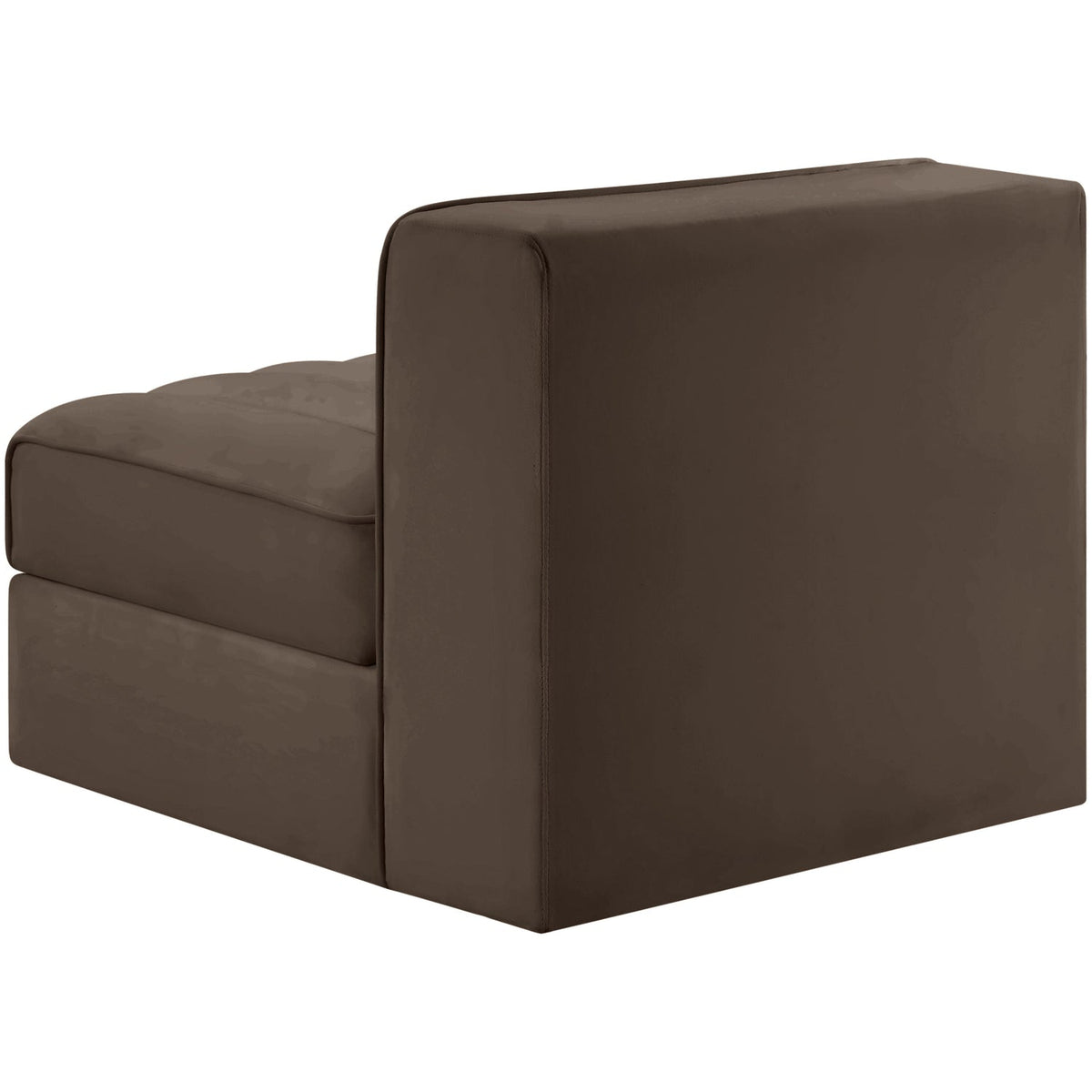 Rummi Brown Velvet Performance Fabric Upholstered Modular Chair
