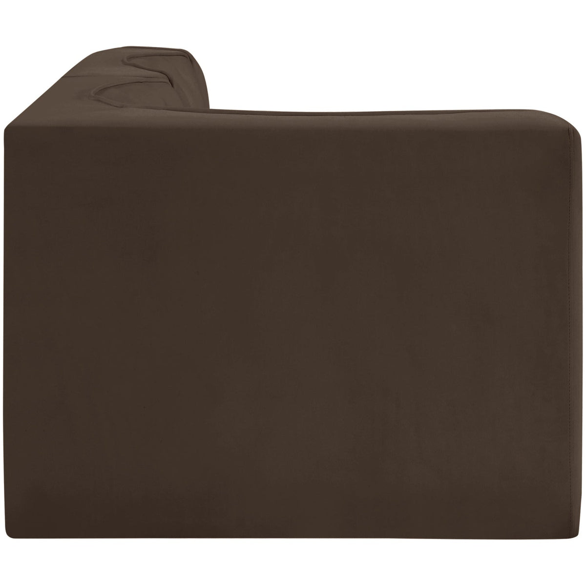 Rummi Brown Velvet Performance Fabric Upholstered 3 Piece Modular Sectional Sofa
