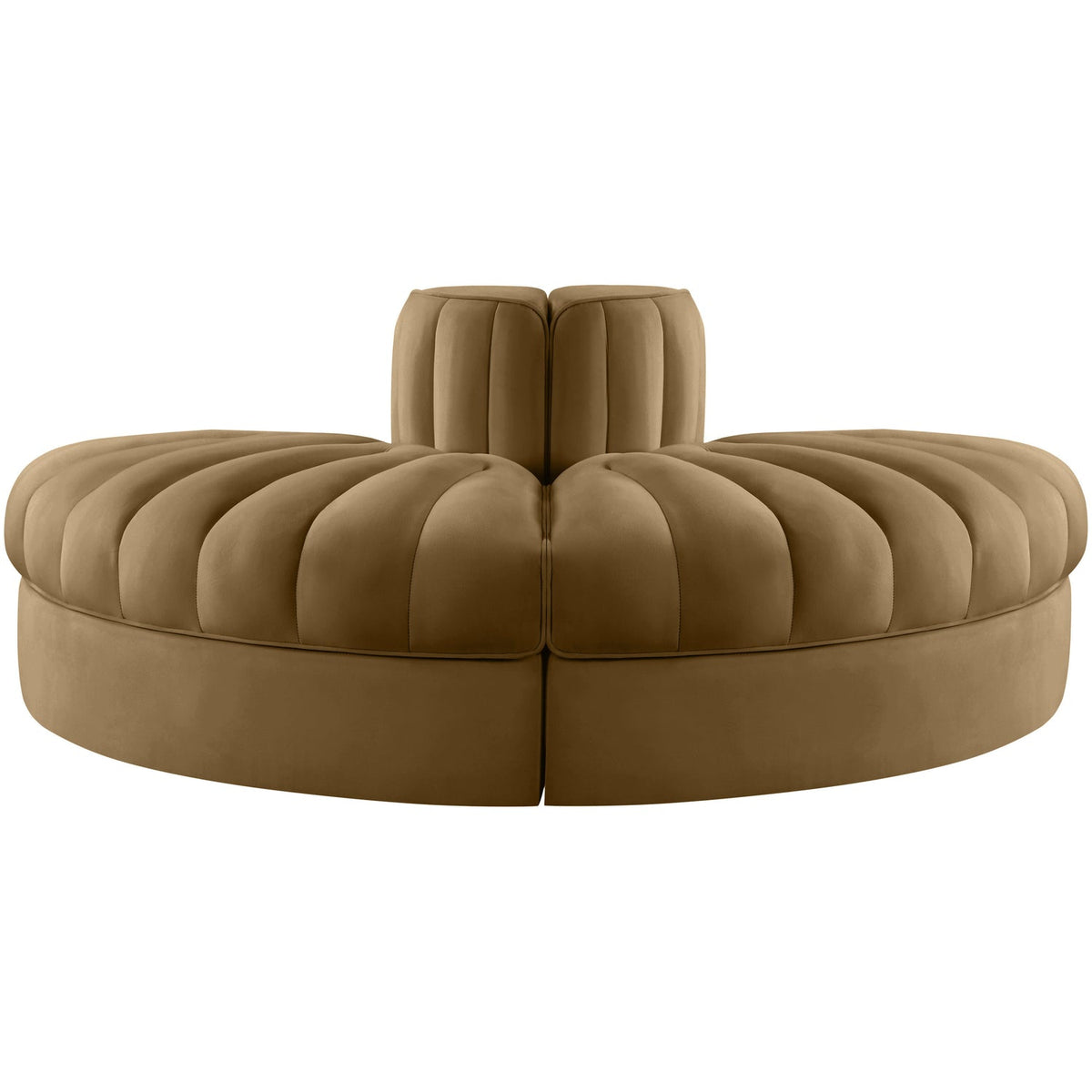Rummi Saddle Velvet Performance Fabric Upholstered 2Piece Modular Sofa