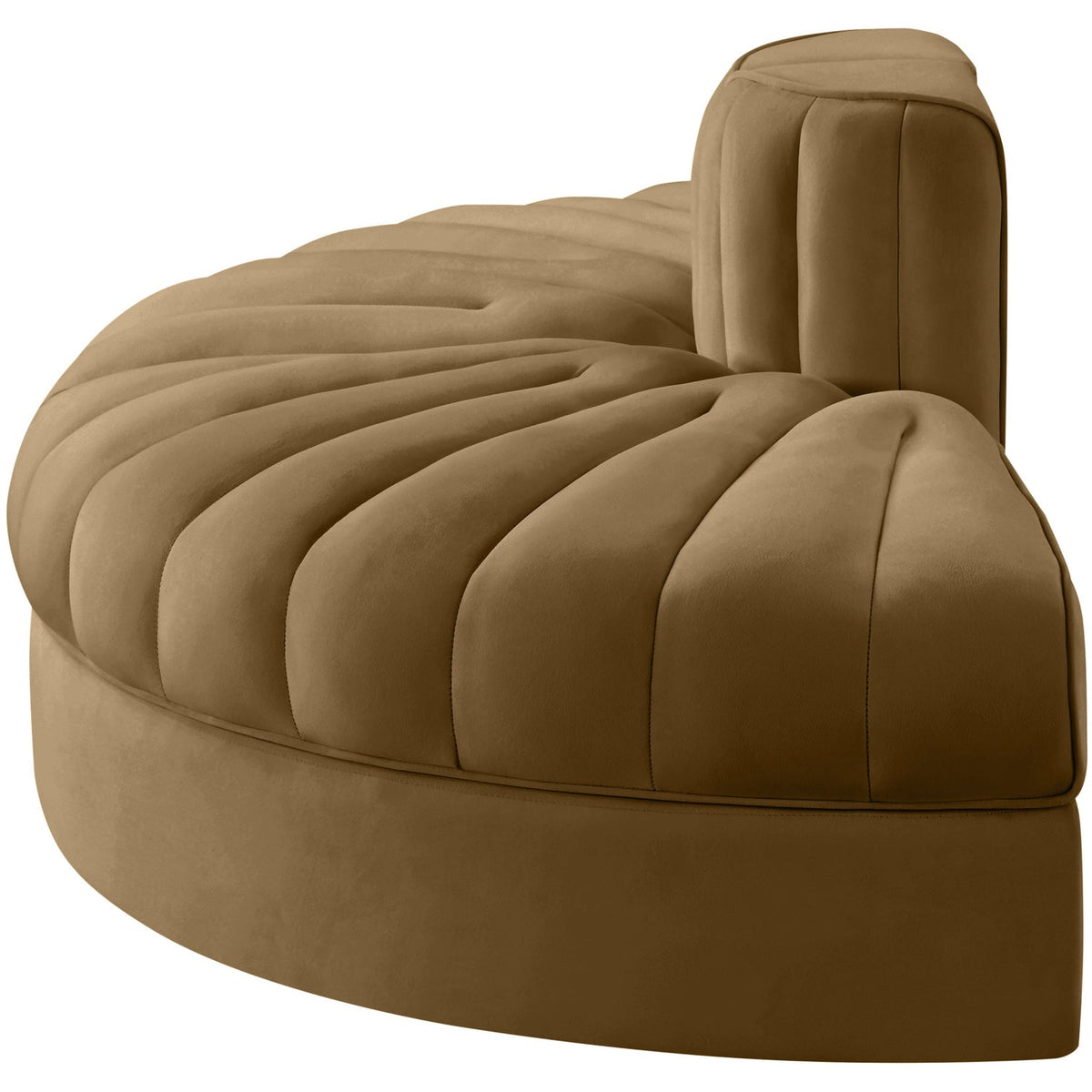 Rummi Saddle Velvet Performance Fabric Upholstered 2Piece Modular Sofa