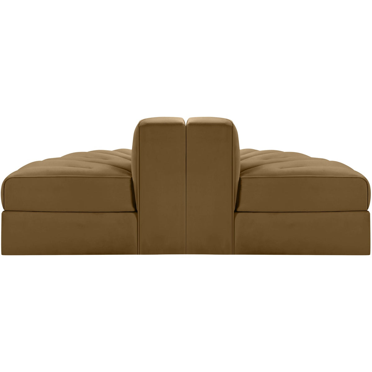 Rummi Saddle Velvet Performance Fabric Upholstered 2Piece Modular Sofa
