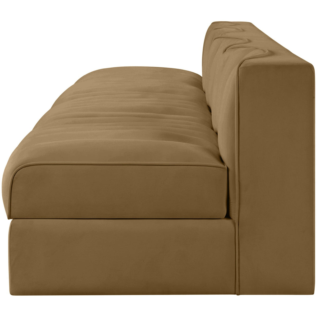 Rummi Saddle Velvet Performance Fabric Upholstered 4 Piece Modular Sofa