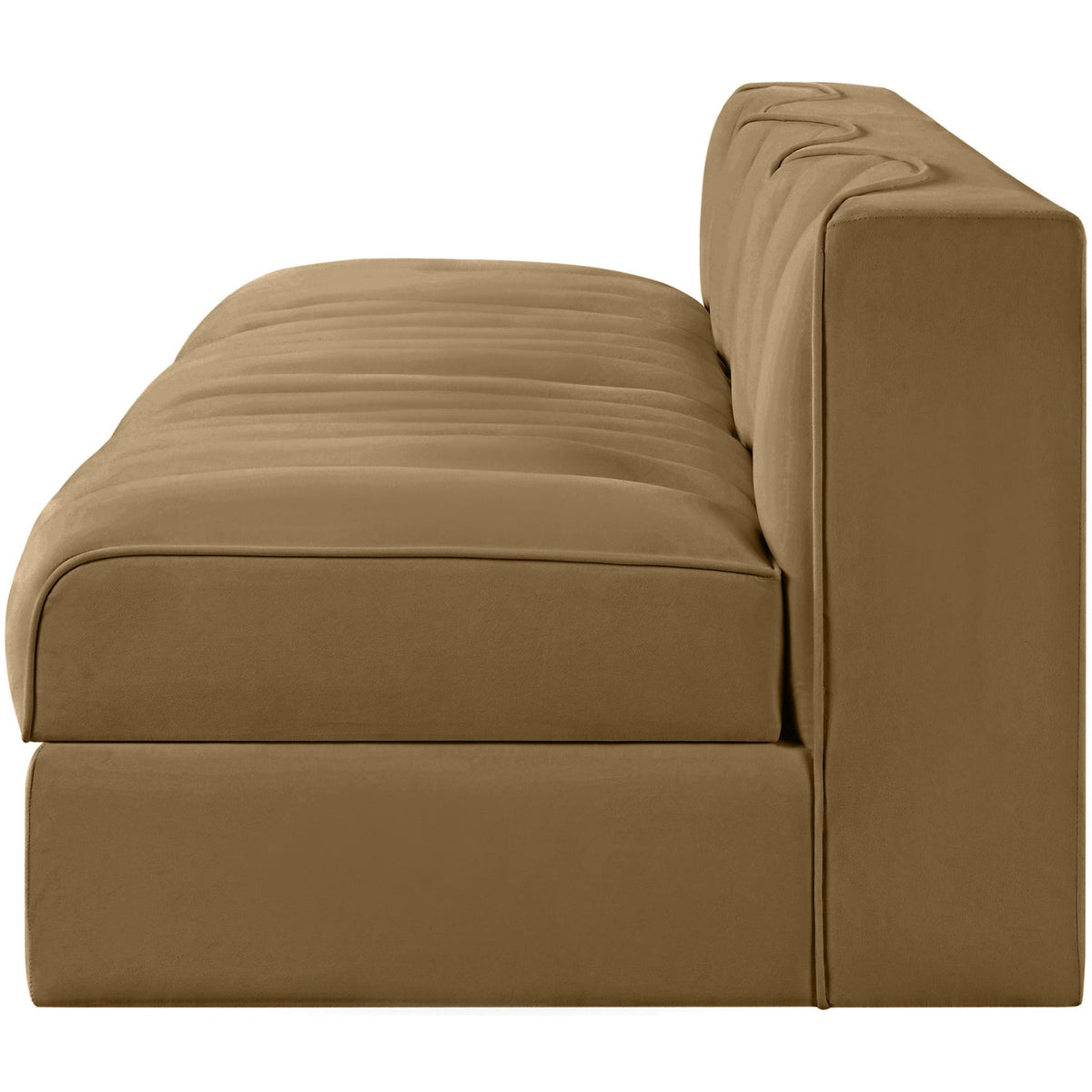Rummi Saddle Velvet Performance Fabric Upholstered 3 Piece Modular Sofa