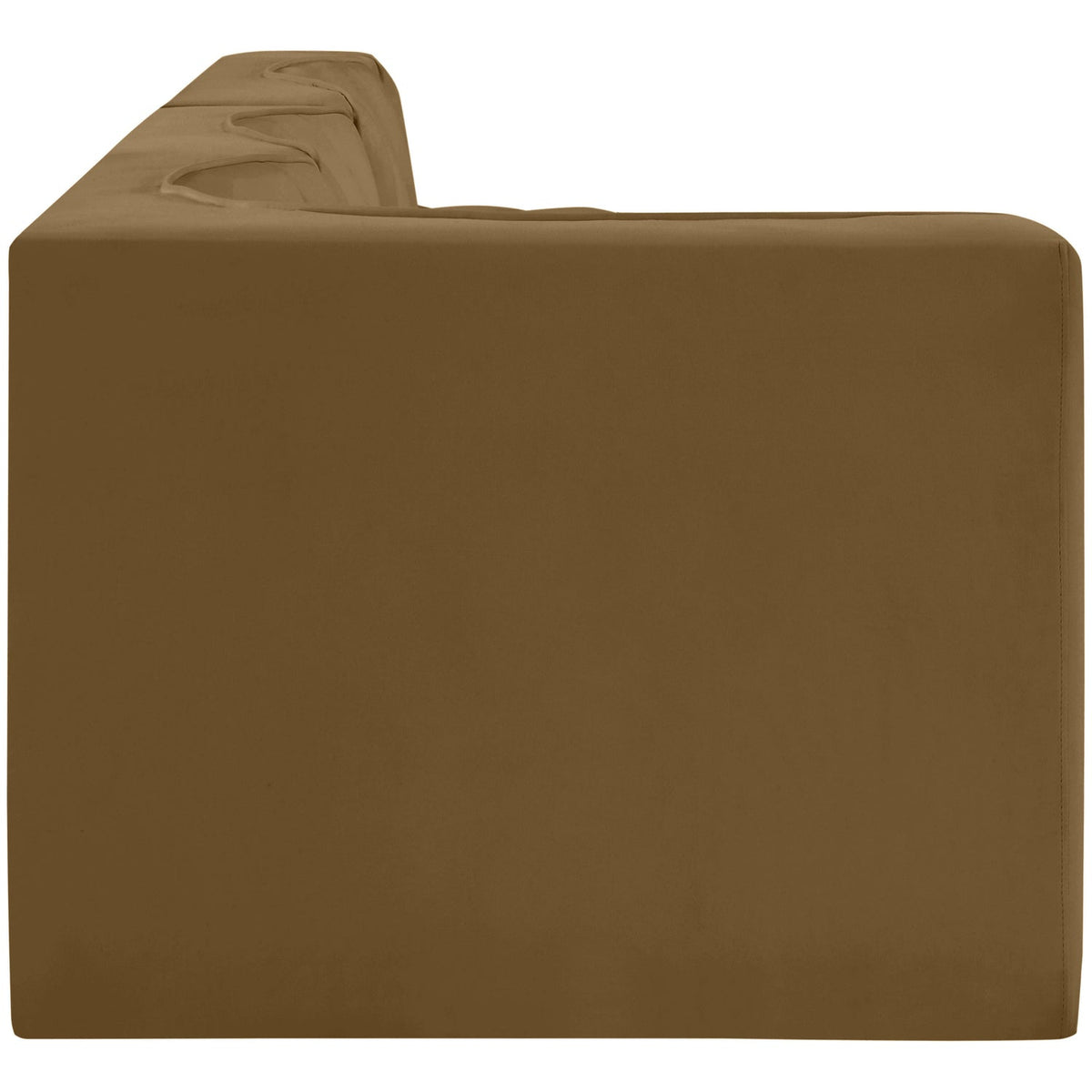 Rummi Saddle Velvet Performance Fabric Upholstered 4 Piece Modular Sectional Sofa
