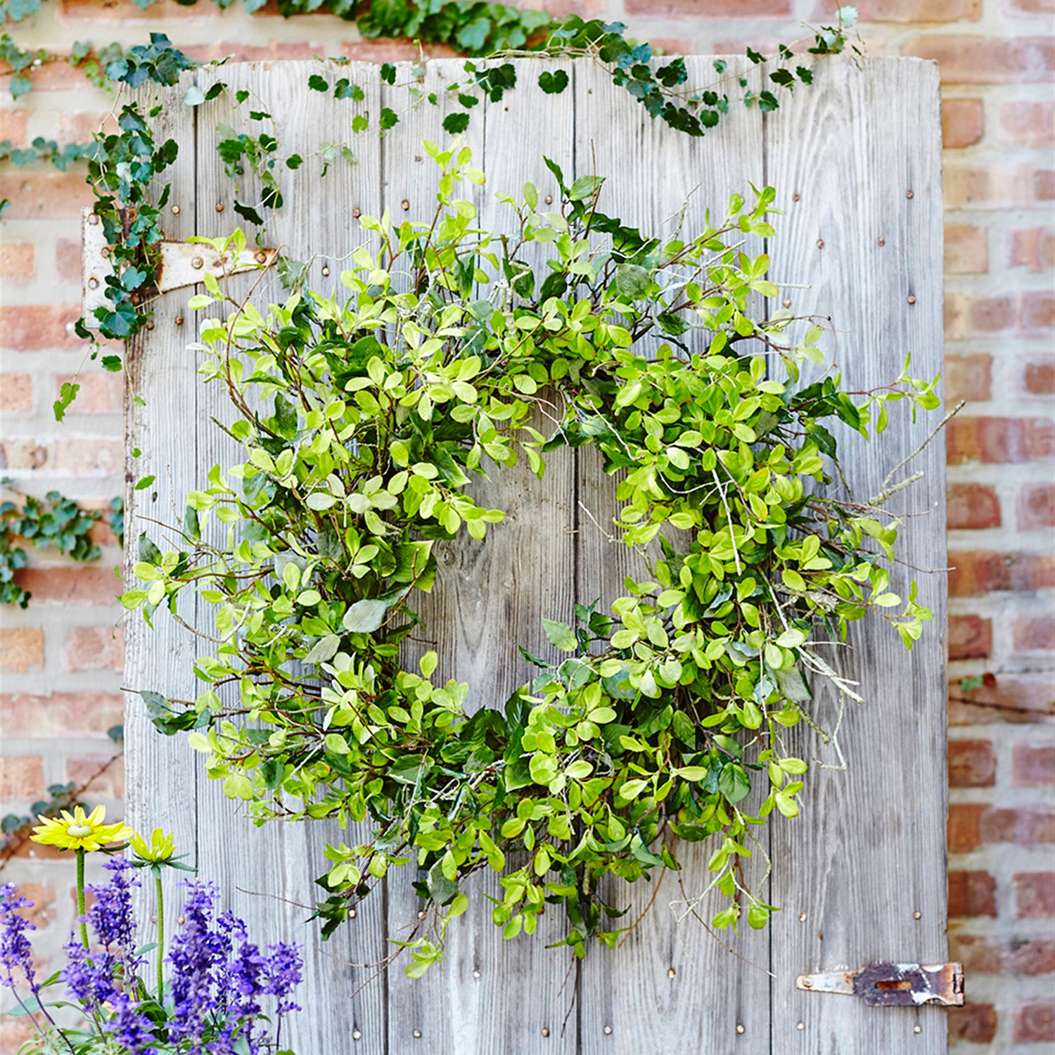 Oversized Mixed Foliage Twig Wreath