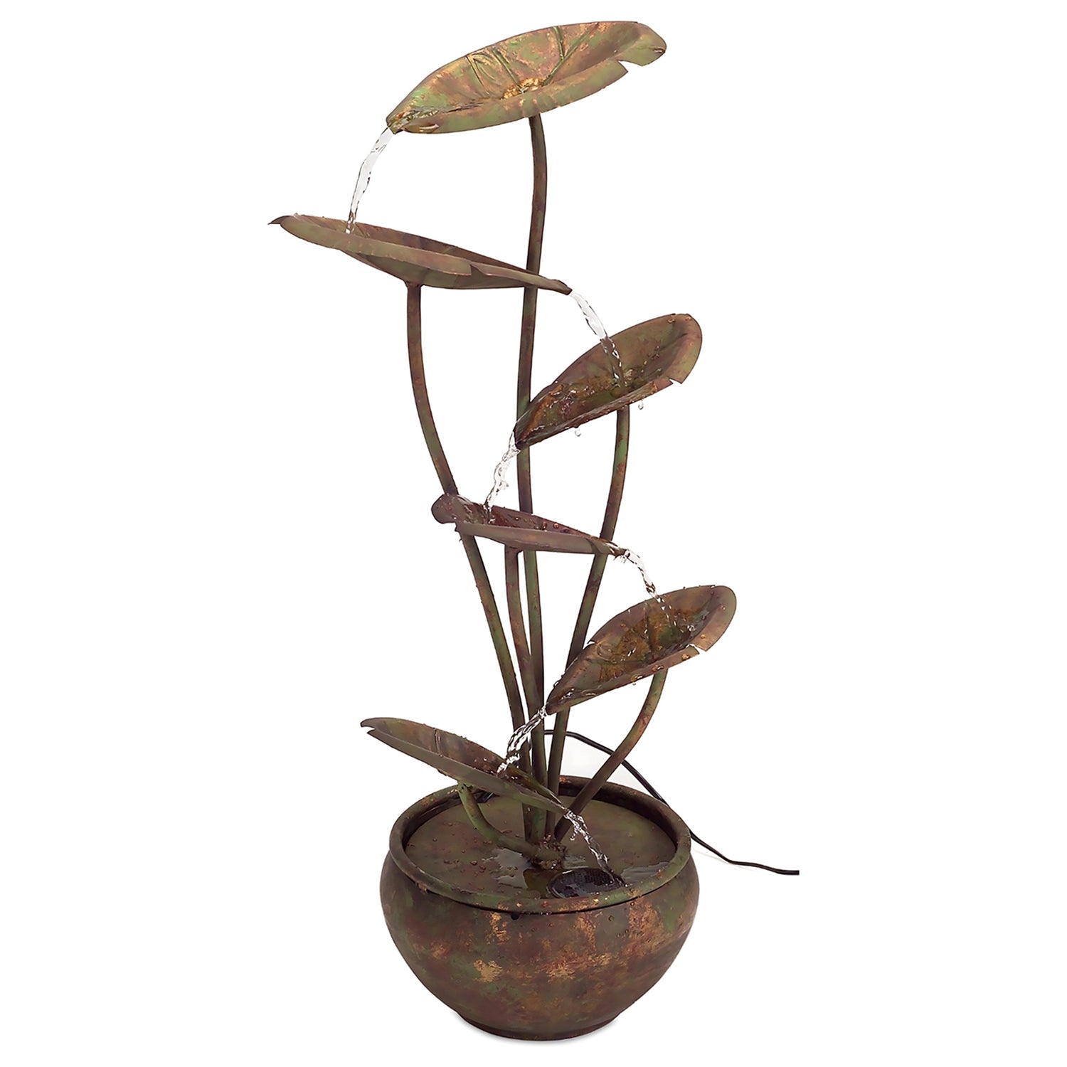 Bronze Metal Lotus Leaf Fountain