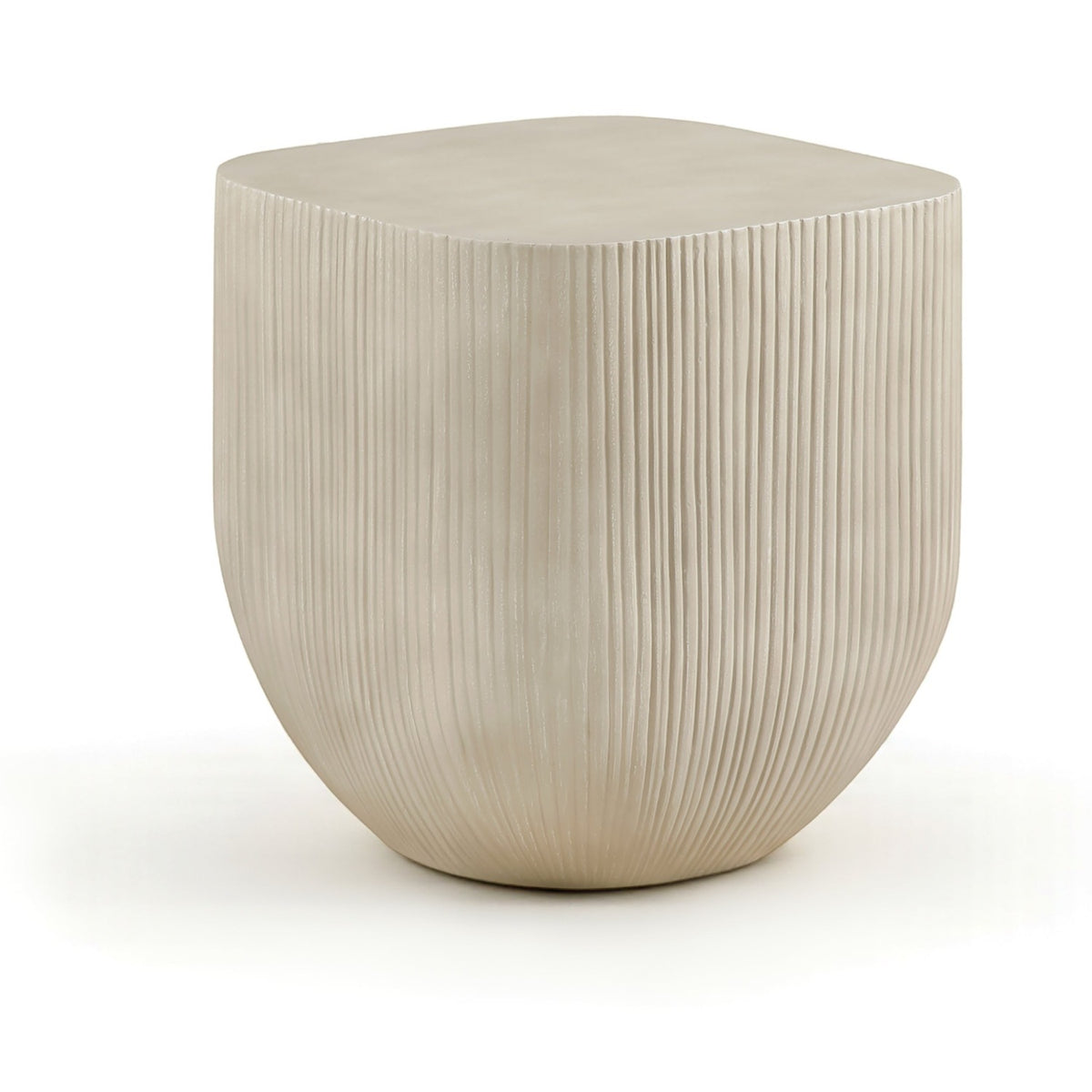 Sonara Beige Concrete Indoor/Outdoor End Table in beige sand-finish concrete, primary product view