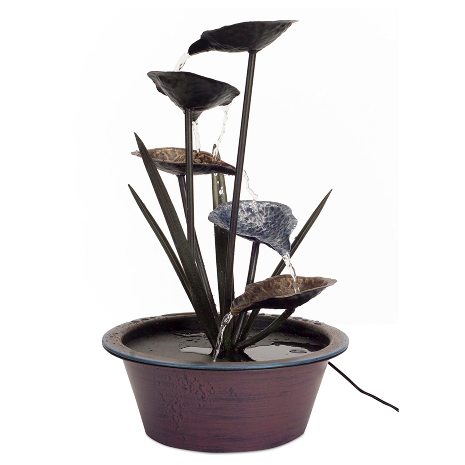 Bronze Metal Lotus Leaf Fountain