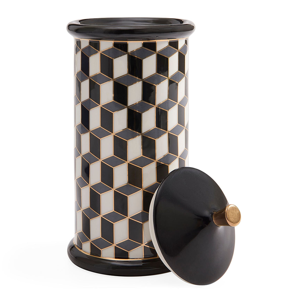 Jonathan Adler Versailles Black/White Canister