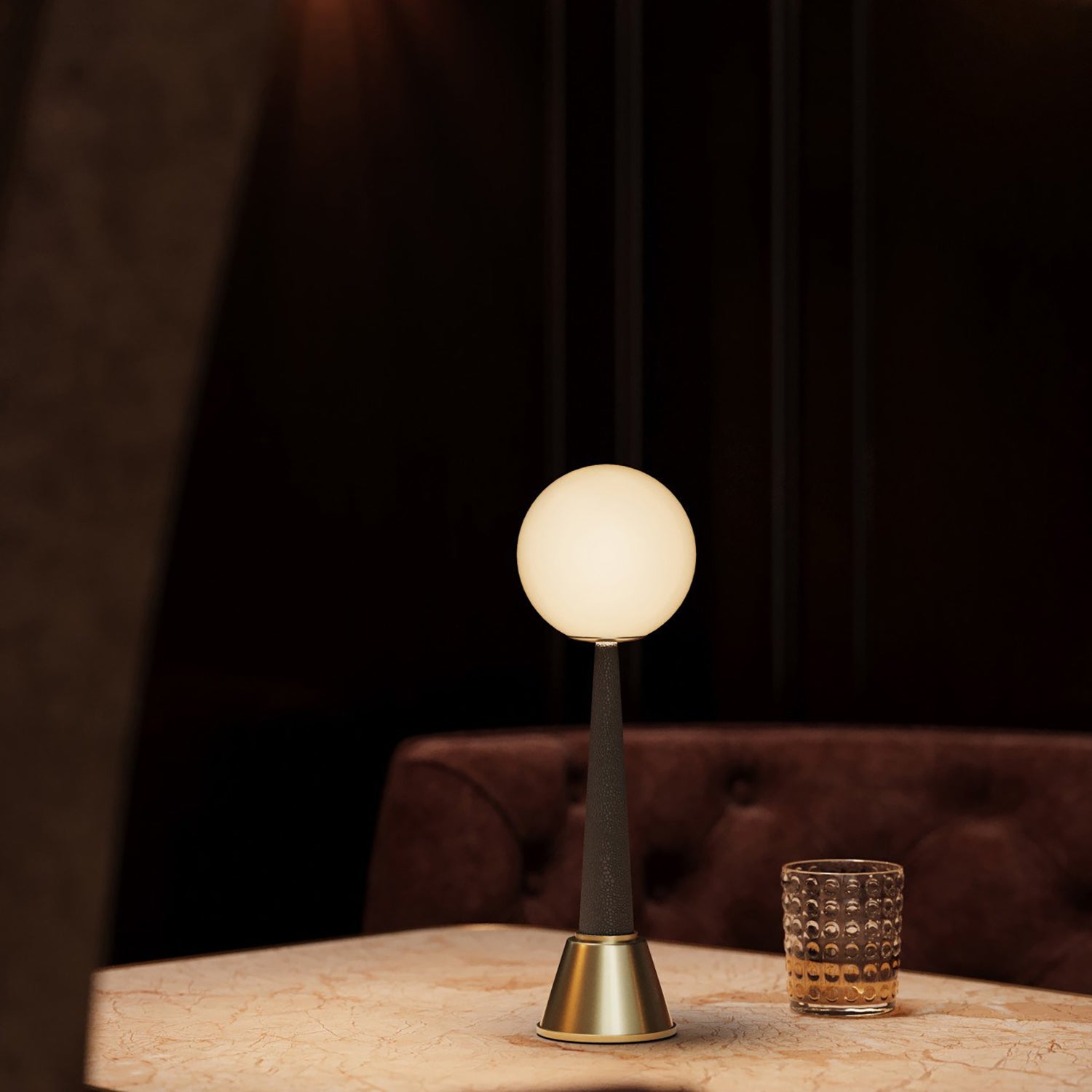 Currey & Co Sortie Brass Cordless Table Lamp