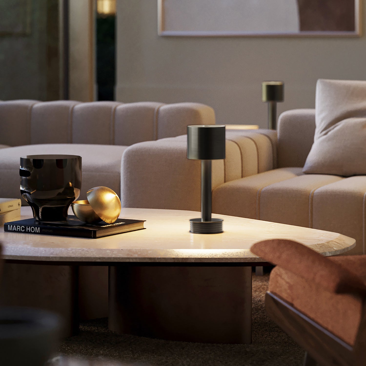 Currey & Co Traverse Cordless Table Lamp