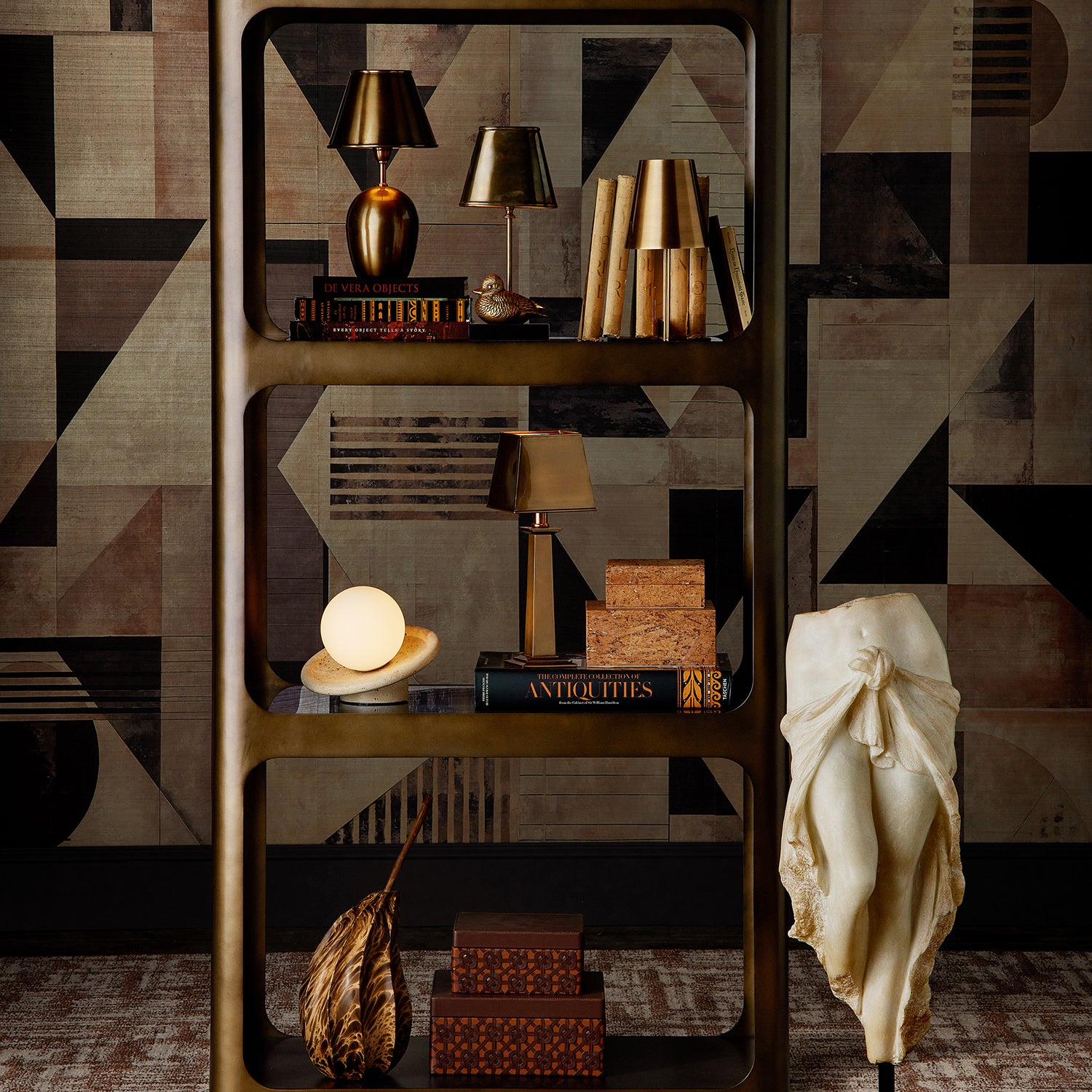 Currey & Co Navigation Beige Cordless Table Lamp