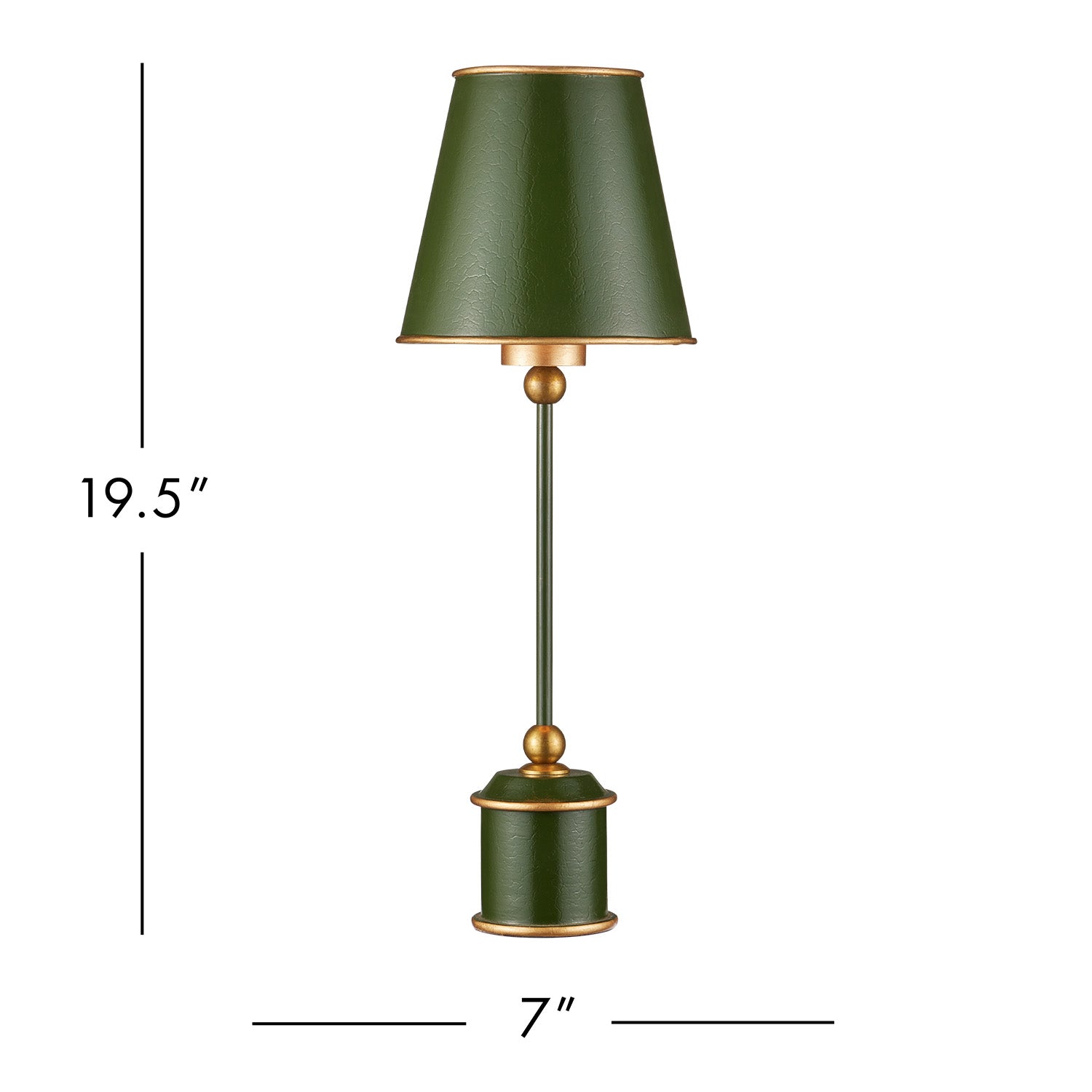 Currey & Co Daphne Green Cordless Table Lamp