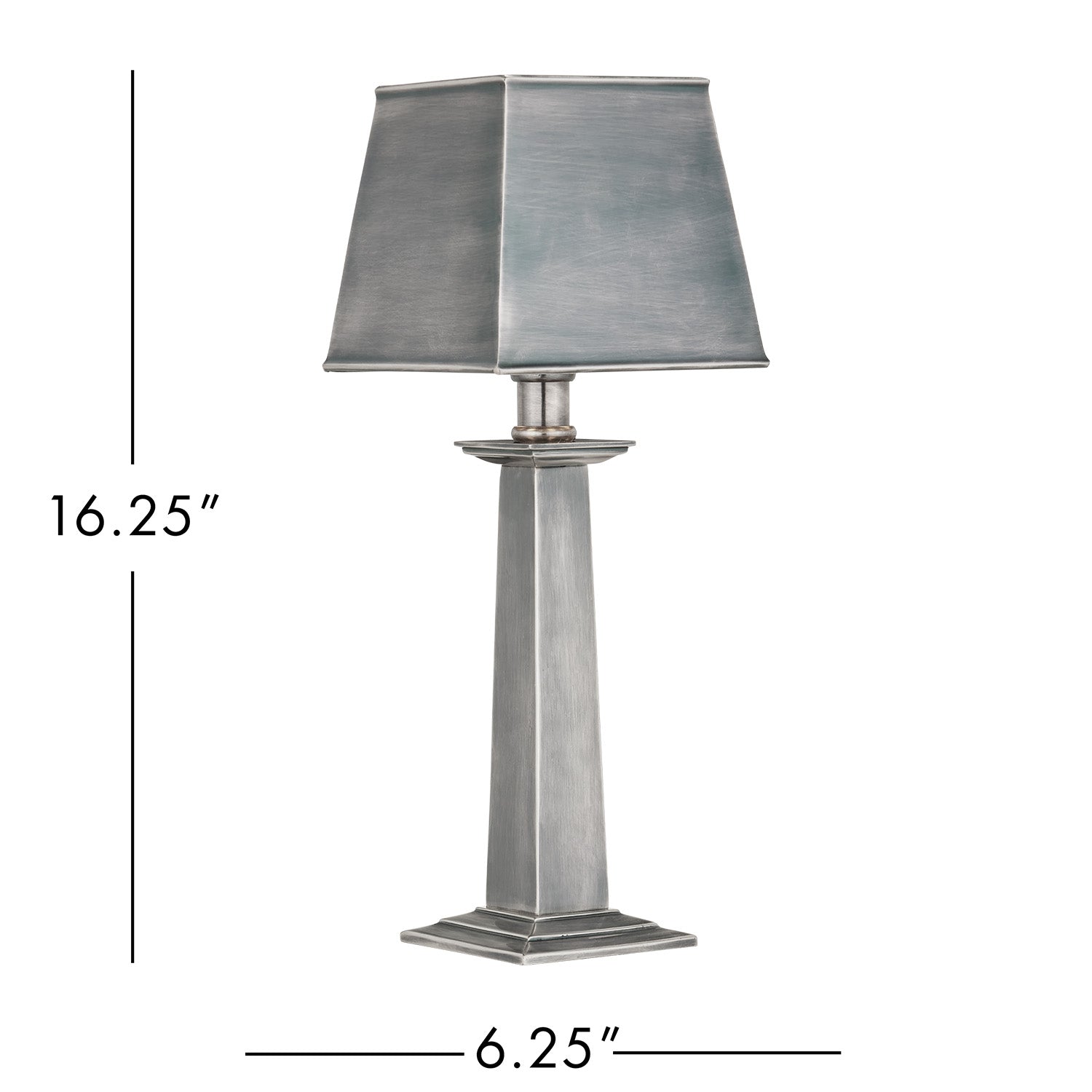 Currey & Co Wander Antique Silver Cordless Table Lamp