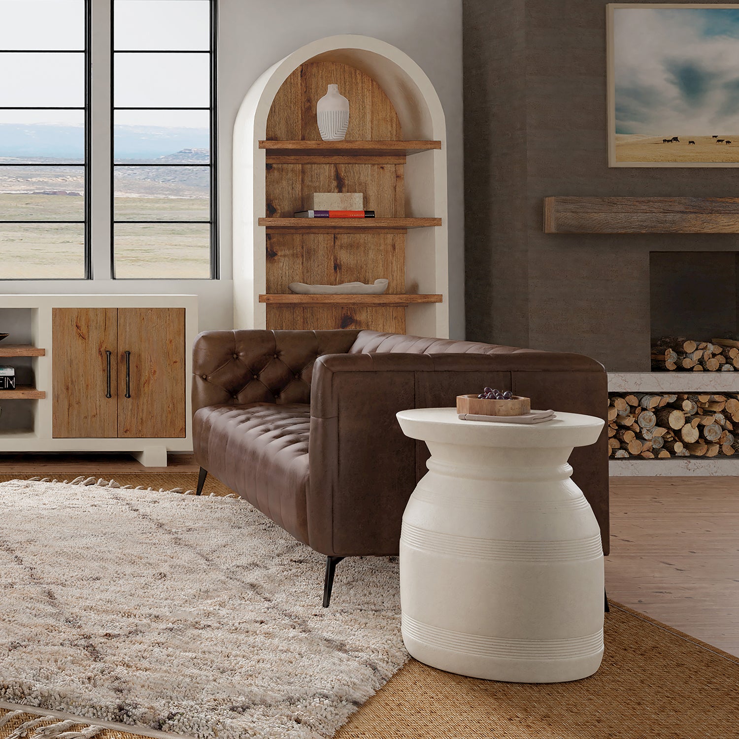 Hooker Furniture Big Sky Tahoe Urn Spot Table