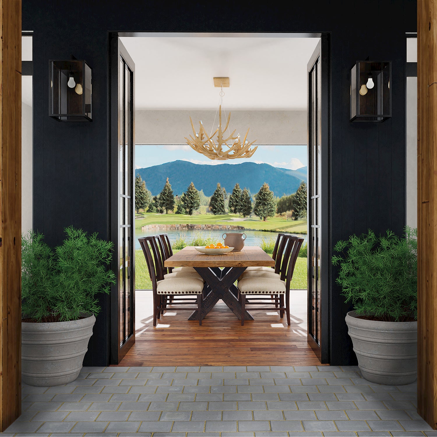 Hooker Furniture Big Sky Trestle Dining Table