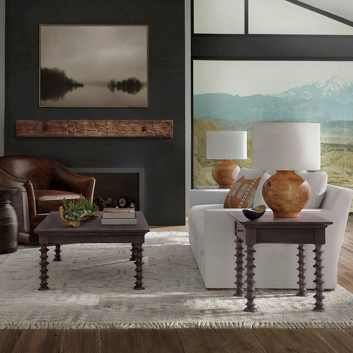 Hooker Furniture Big Sky Turned Leg End Table