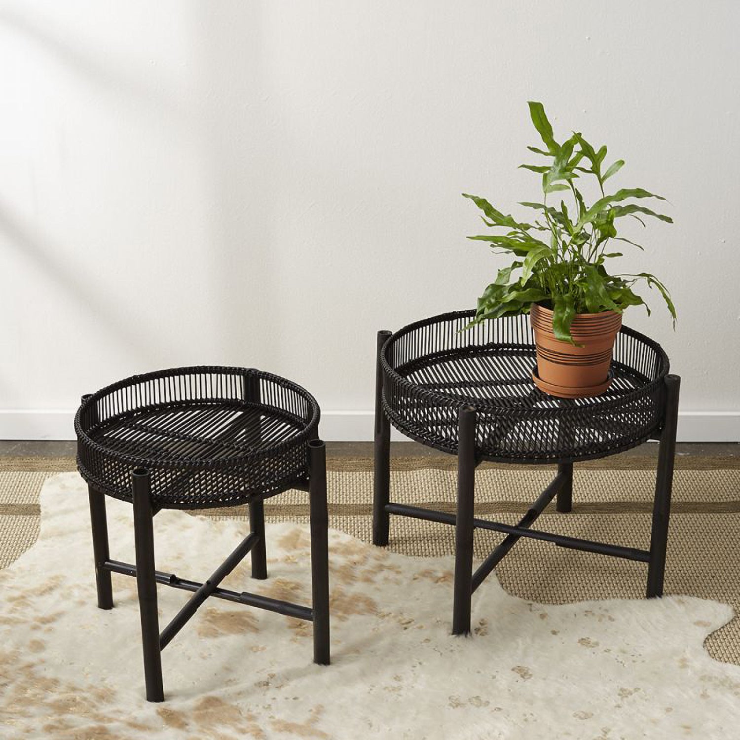 Paynes Gray Nash Plant Stand - Thumbnail 2