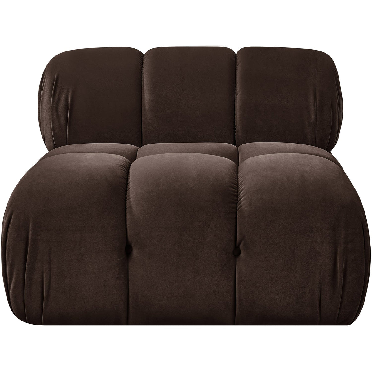 Orin Brown Velvet Performance Fabric Upholstered Modular Chair