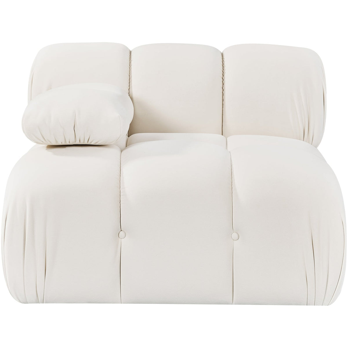 Orin Cream Velvet Performance Fabric Upholstered Modular Chair