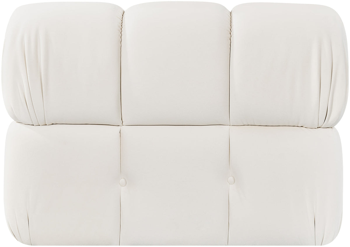 Orin Cream Velvet Performance Fabric Upholstered Modular Chair