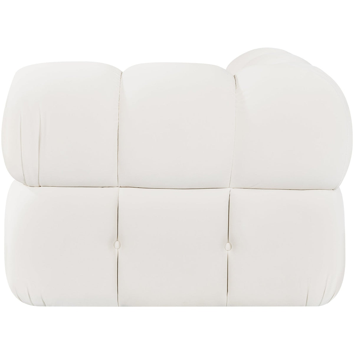 Orin Cream Velvet Performance Fabric Upholstered Modular Corner Chair