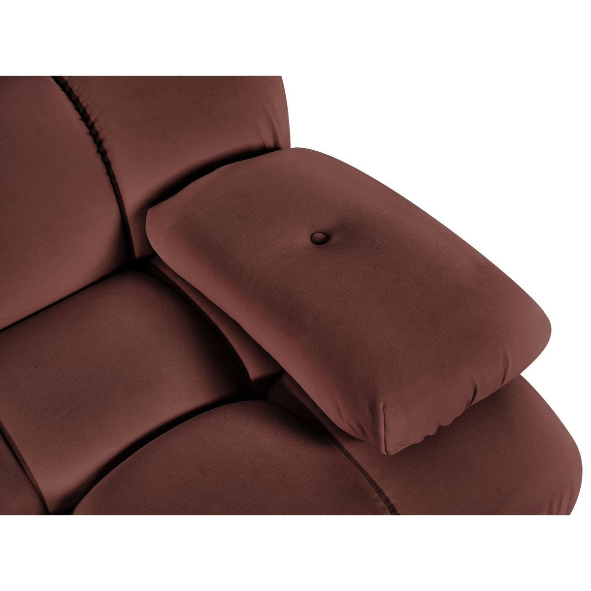 Orin Rose Velvet Performance Fabric Upholstered 2 Piece Modular Sofa