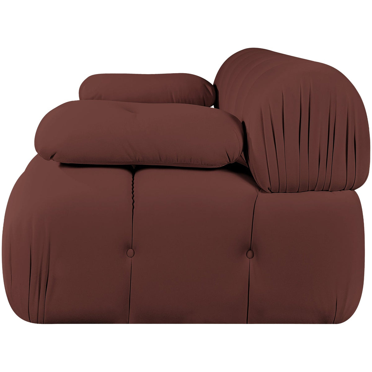 Orin Rose Velvet Performance Fabric Upholstered 2 Piece Modular Sofa