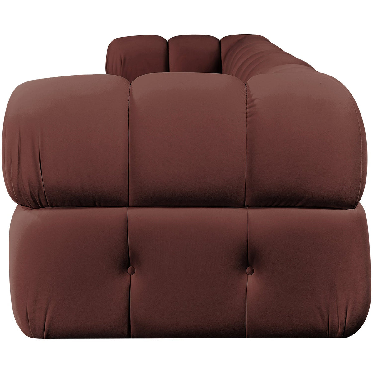 Orin Rose Velvet Performance Fabric Upholstered 4 Piece Modular Sofa
