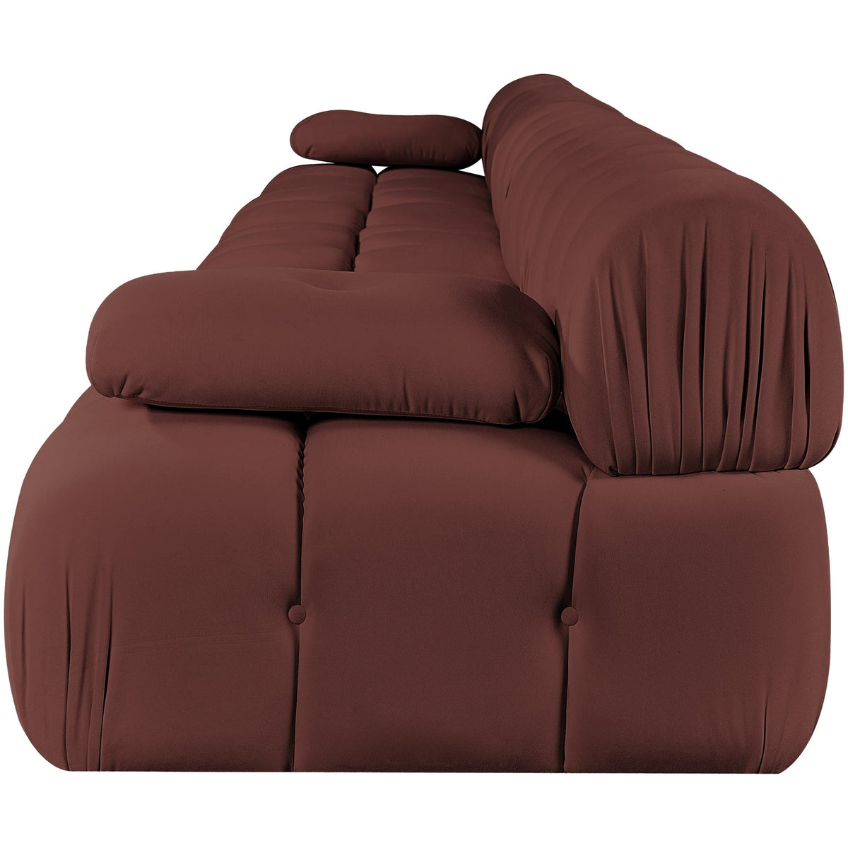 Orin Rose Velvet Performance Fabric Upholstered 5 Piece Modular Sofa