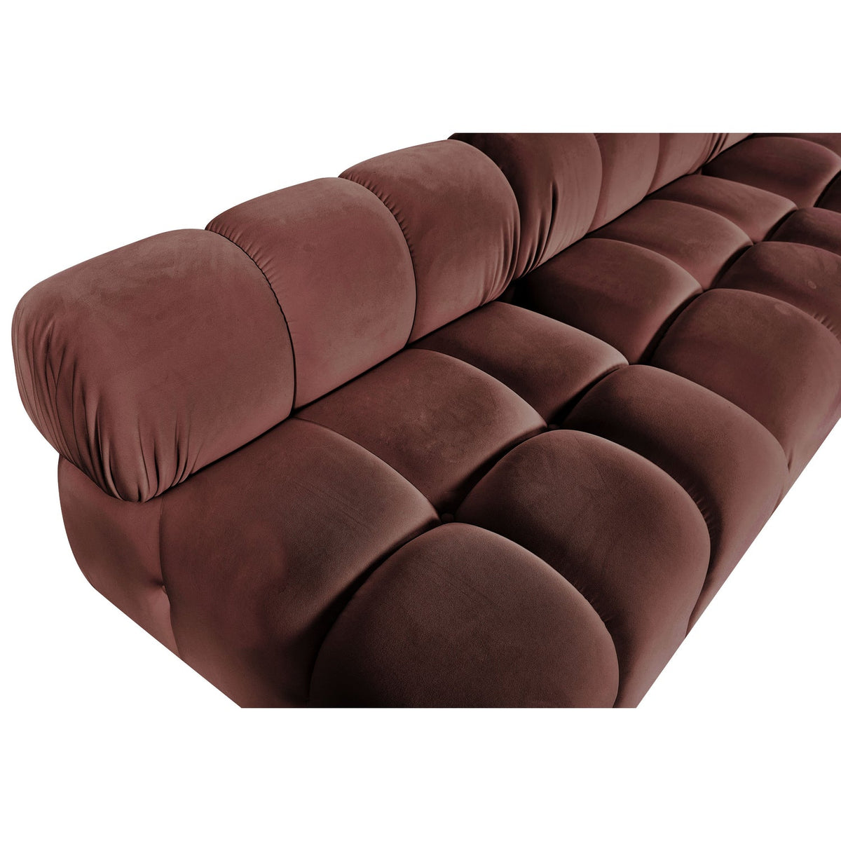 Orin Rose Velvet Performance Fabric Upholstered 6 Piece Modular Sectional Sofa
