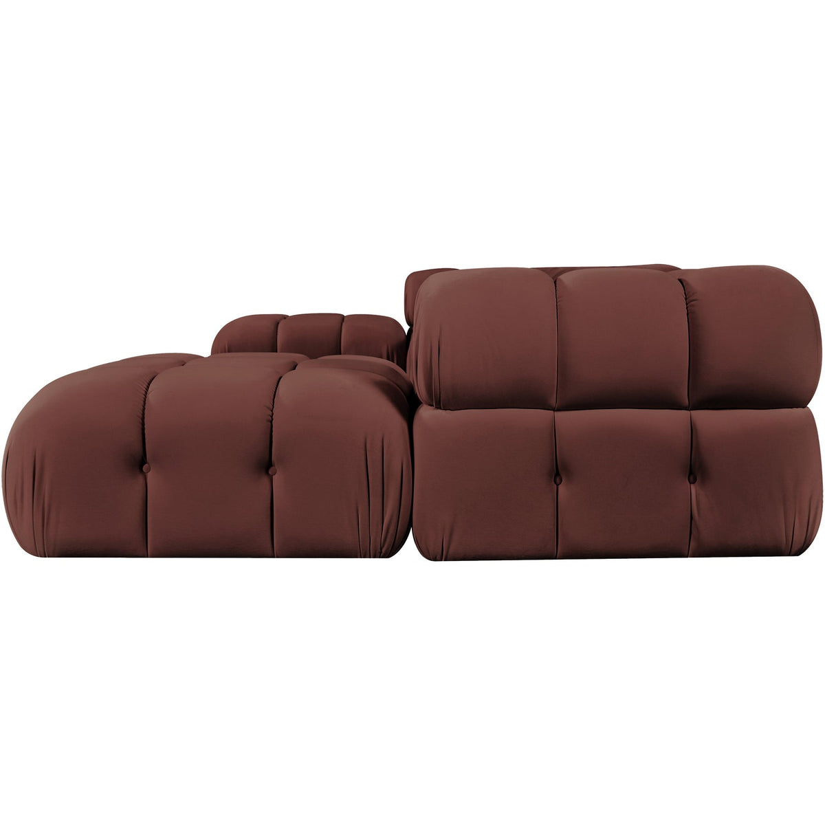 Orin Rose Velvet Performance Fabric Upholstered 6 Piece Modular Sectional Sofa