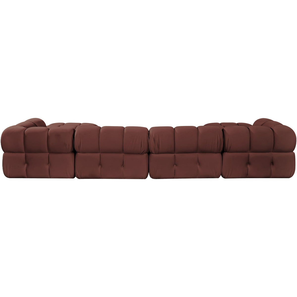 Orin Rose Velvet Performance Fabric Upholstered 6 Piece Modular Sectional Sofa