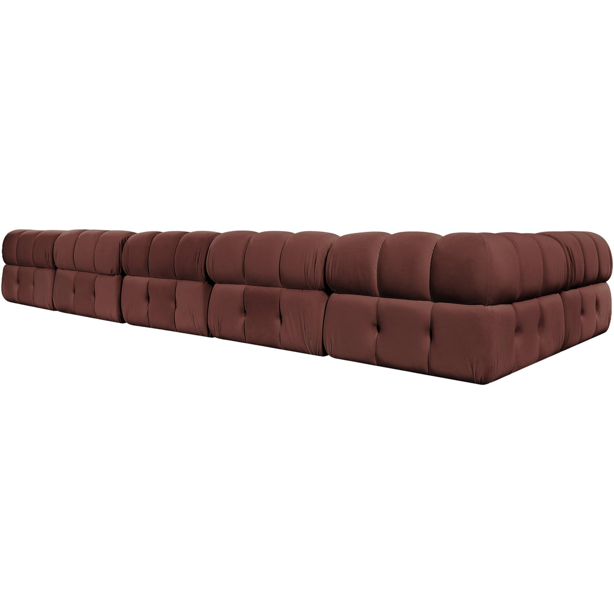 Orin Rose Velvet Performance Fabric Upholstered 6 Piece Modular Sectional Sofa