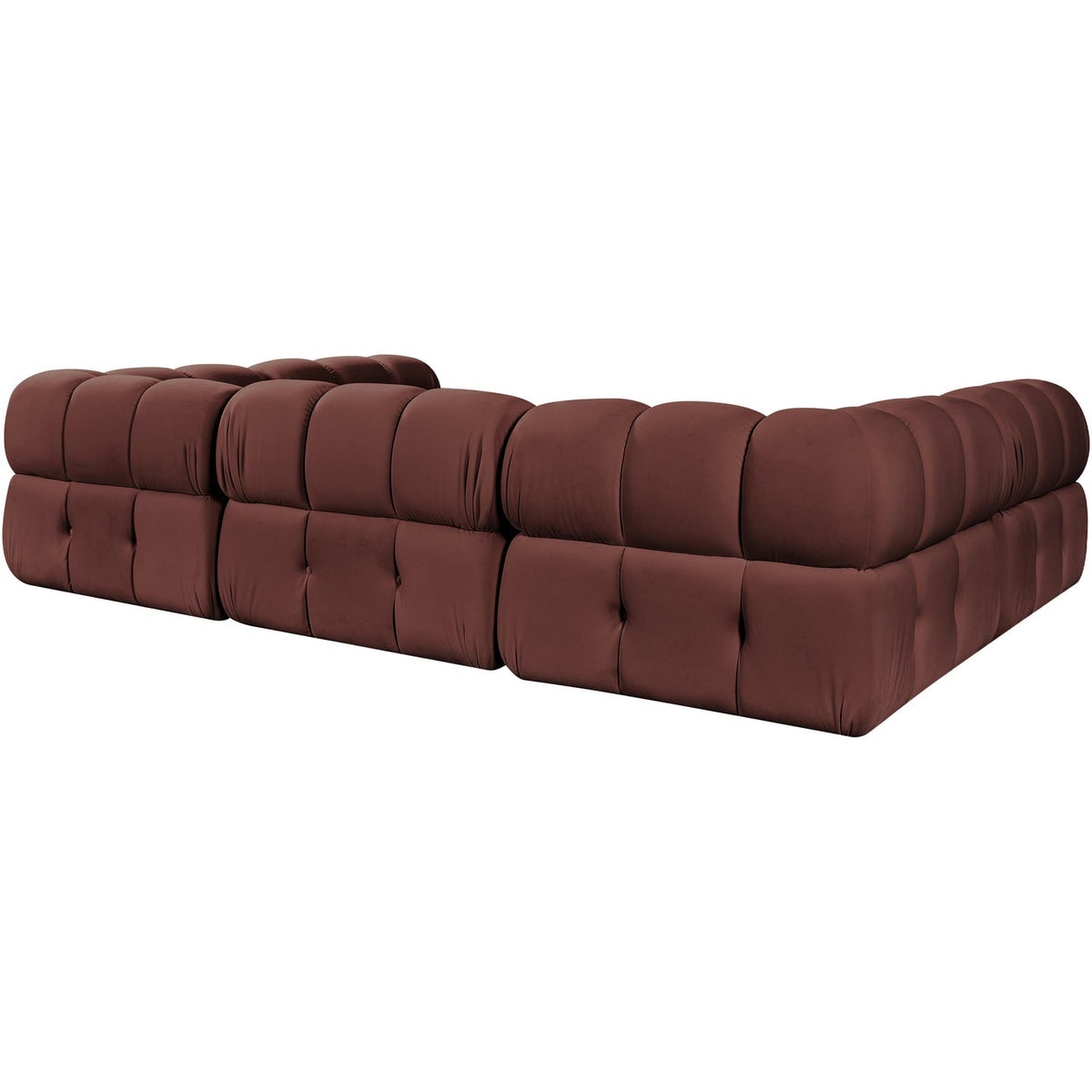 Orin Rose Velvet Performance Fabric Upholstered 6 Piece Modular Sectional Sofa
