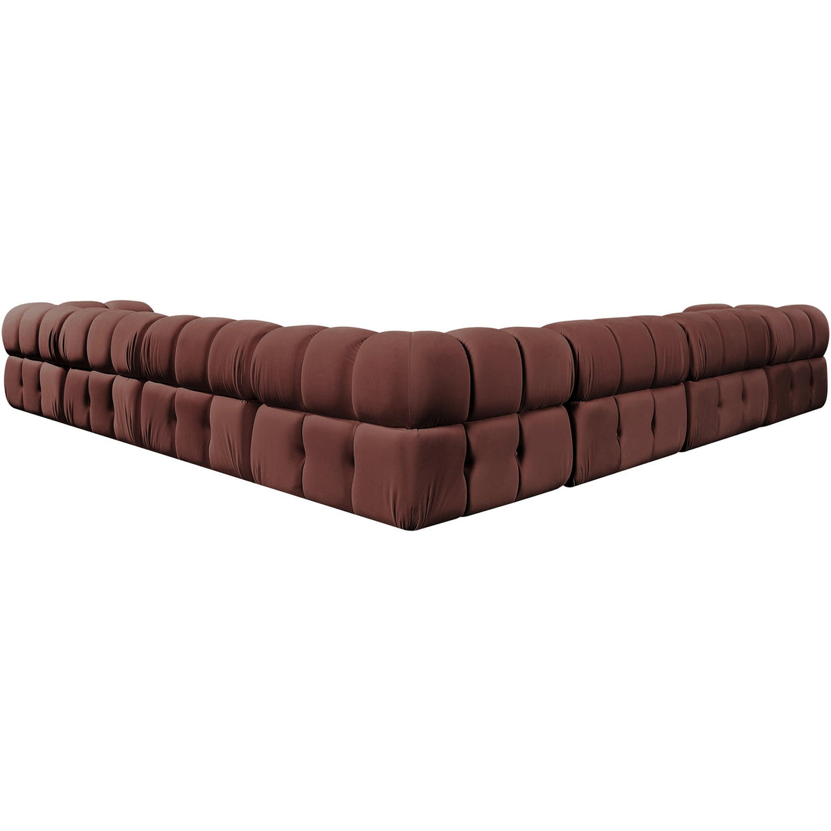 Orin Rose Velvet Performance Fabric Upholstered 7 Piece Modular Sectional Sofa