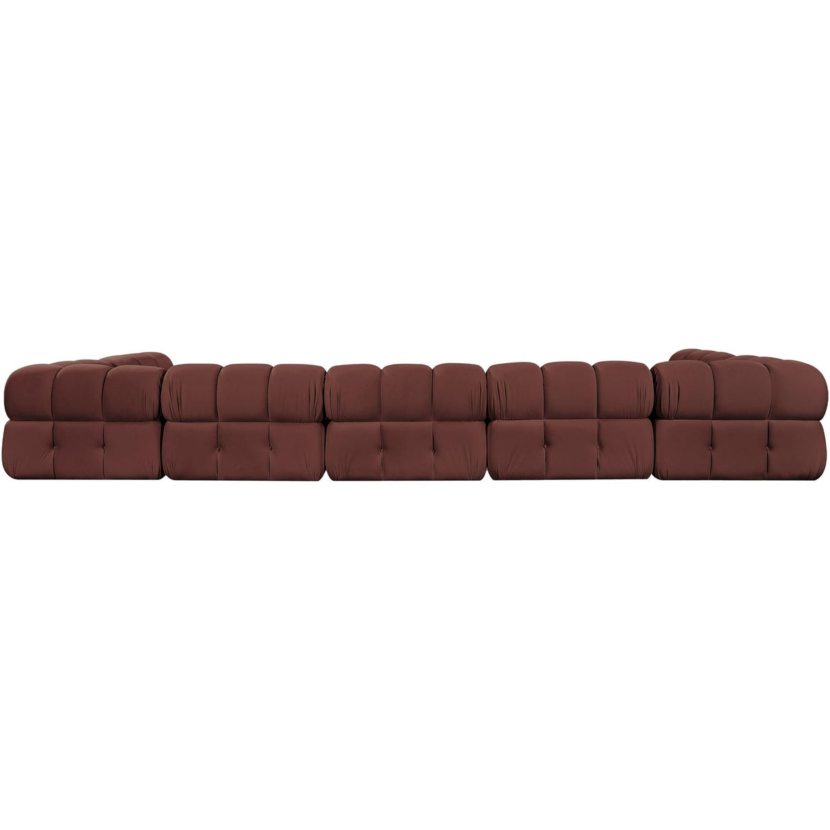 Orin Rose Velvet Performance Fabric Upholstered 7 Piece Modular Sectional Sofa