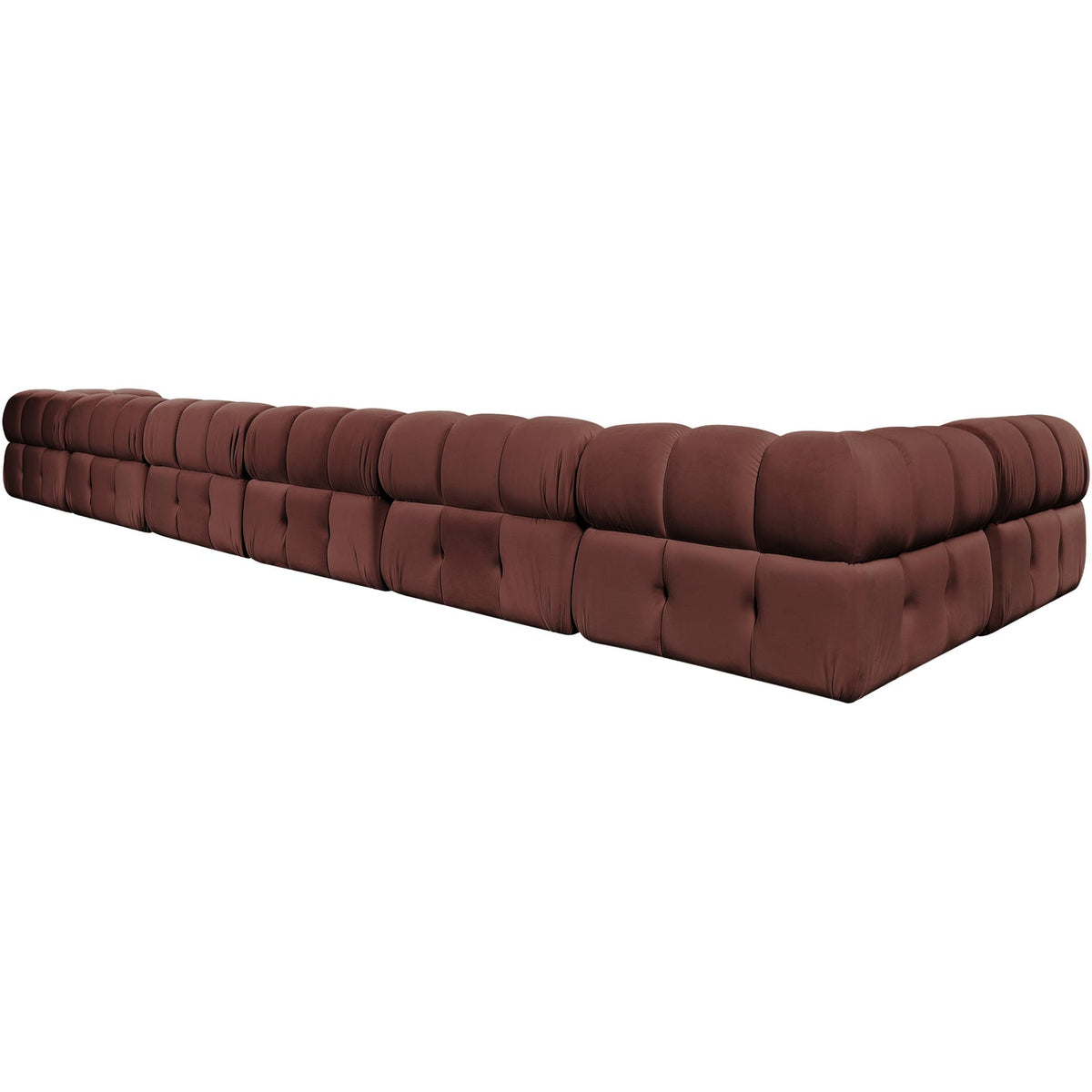 Orin Rose Velvet Performance Fabric Upholstered 7 Piece Modular Sectional Sofa