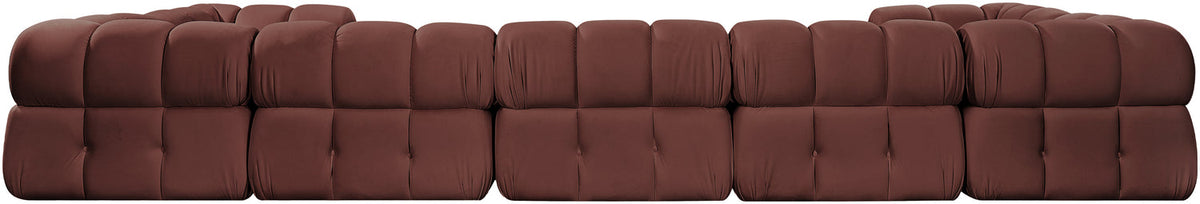 Orin Rose Velvet Performance Fabric Upholstered 7 Piece Modular Sectional Sofa