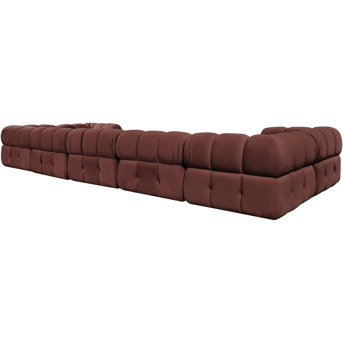 Orin Rose Velvet Performance Fabric Upholstered 7 Piece Modular Sectional Sofa