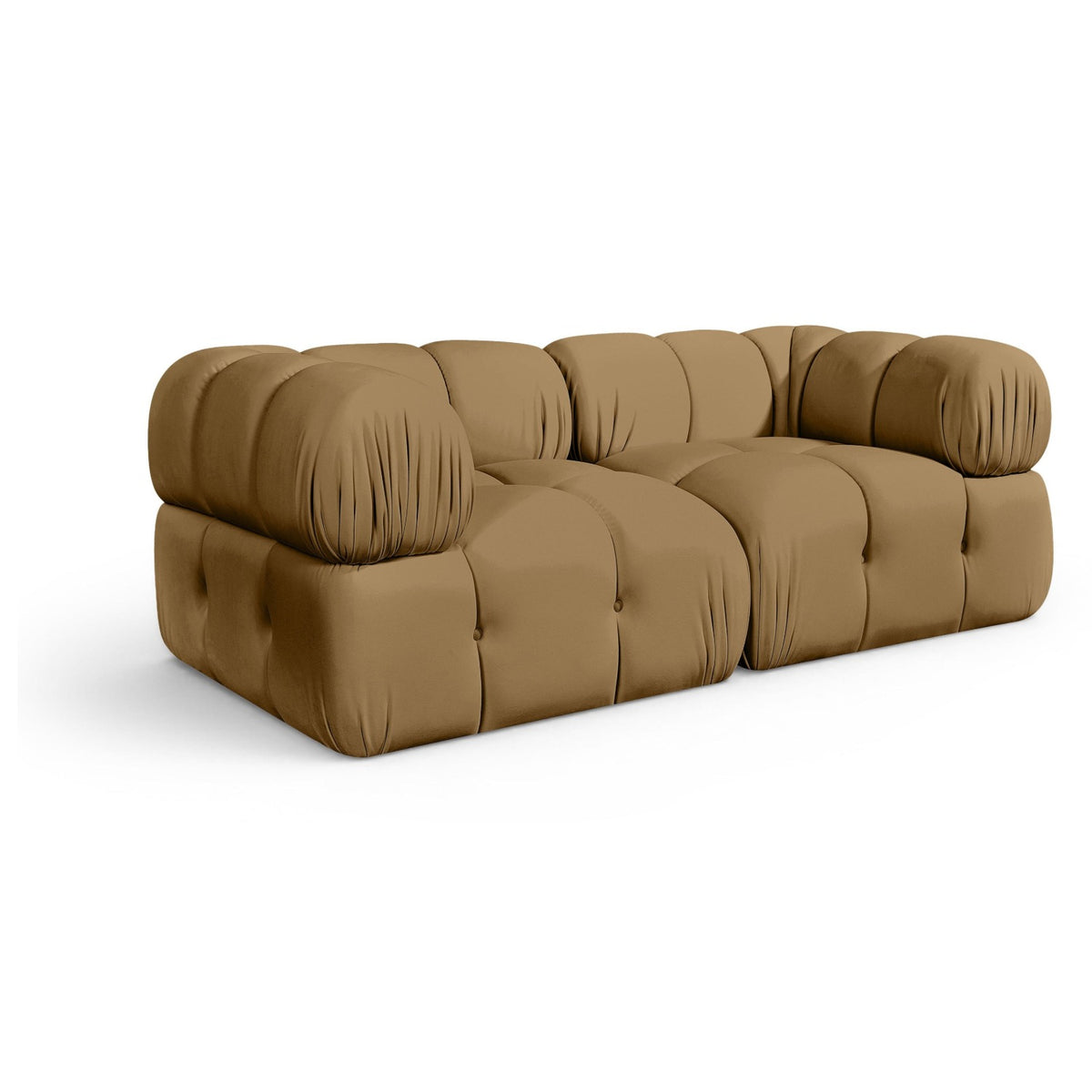 Orin Saddle Velvet Performance Fabric Upholstered 2 pc. Modular Sofa in saddle velvet, primary product view