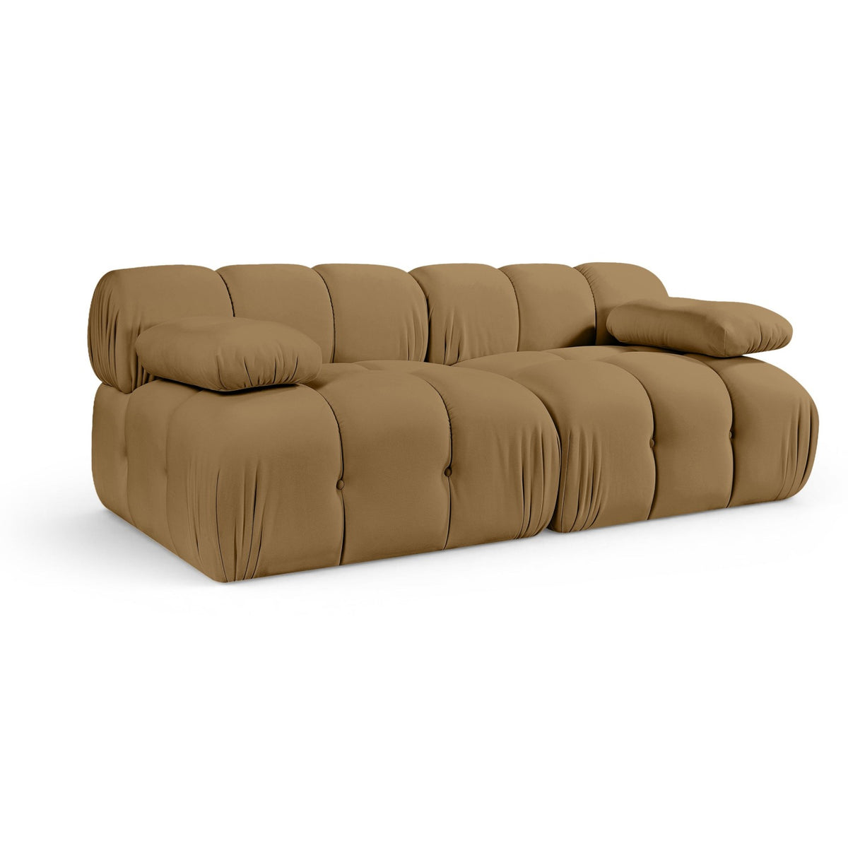 Orin Saddle Velvet Performance Fabric Upholstered 2 pc. Modular Sofa in saddle velvet, primary product view