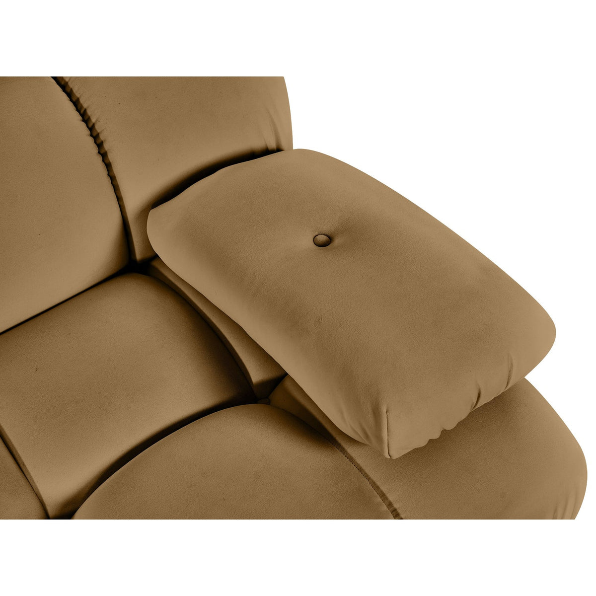 Orin Saddle Velvet Performance Fabric Upholstered 2 Piece Modular Sofa