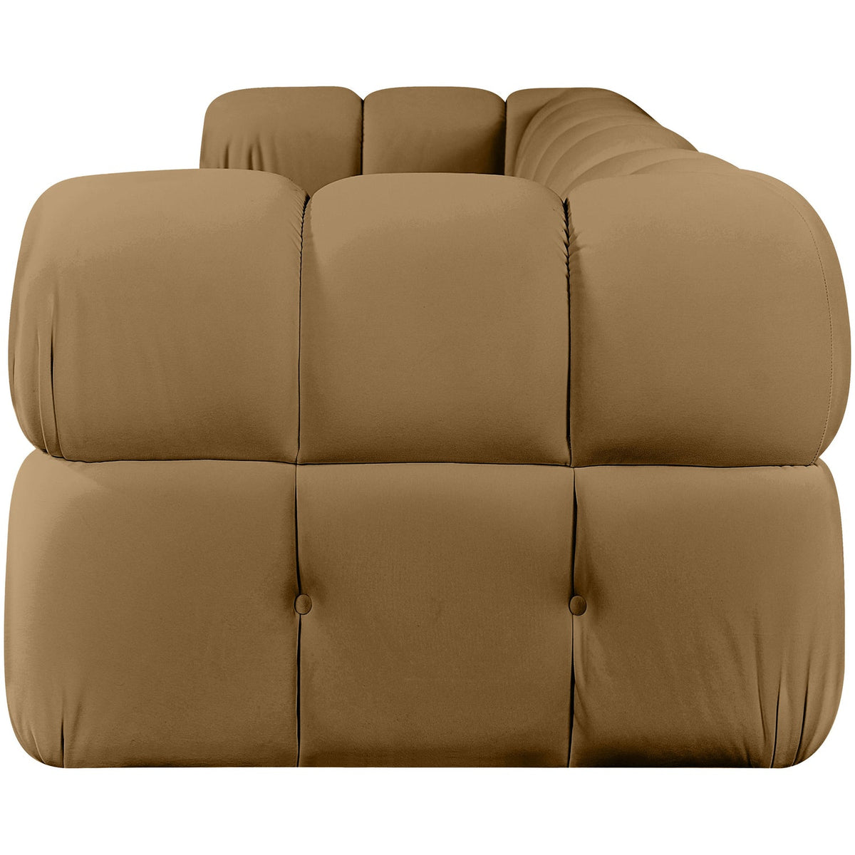 Orin Saddle Velvet Performance Fabric Upholstered 3 Piece Modular Sofa