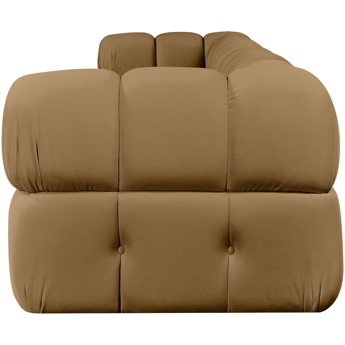 Orin Saddle Velvet Performance Fabric Upholstered 4 Piece Modular Sofa