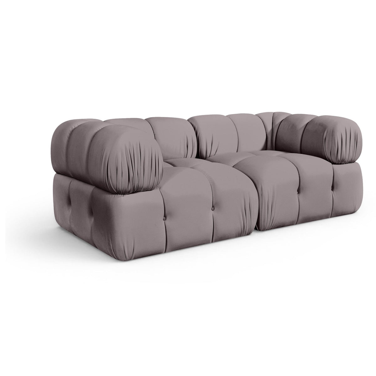 Orin Taupe Velvet Performance Fabric Upholstered 2 pc. Modular Sofa in taupe velvet, 74x37", primary product view