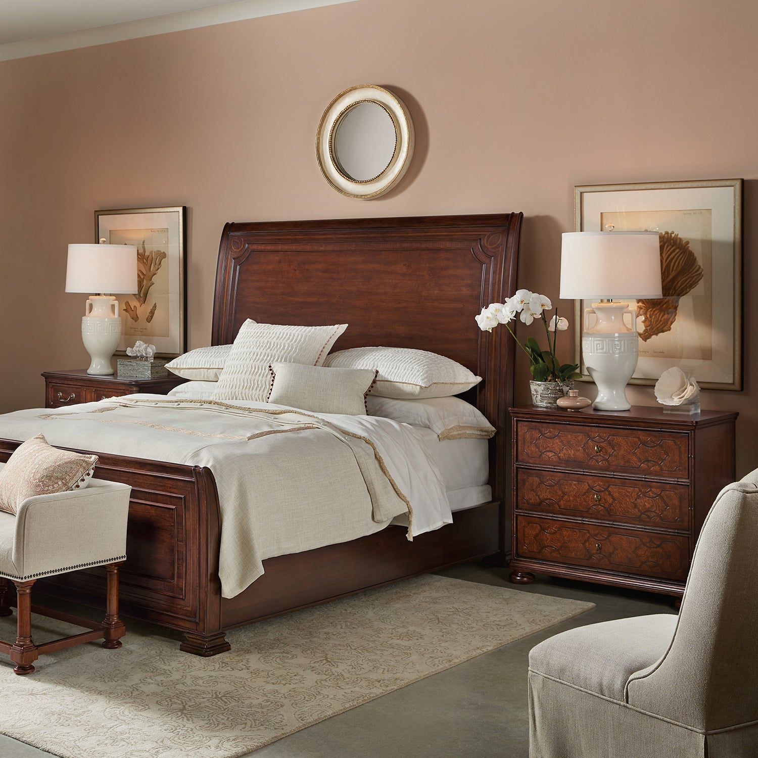 Hooker Furniture Charleston Three-Drawer Cherry Nightstand